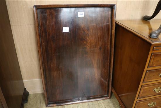 A Chinese rosewood tray top W.54cm